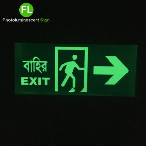 Custom Photoluminescent Sign